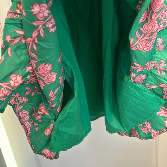 NWOT Reimagined by J Crew J Crew Factory smocked green & pink floral midi dress - Picture 8 of 16